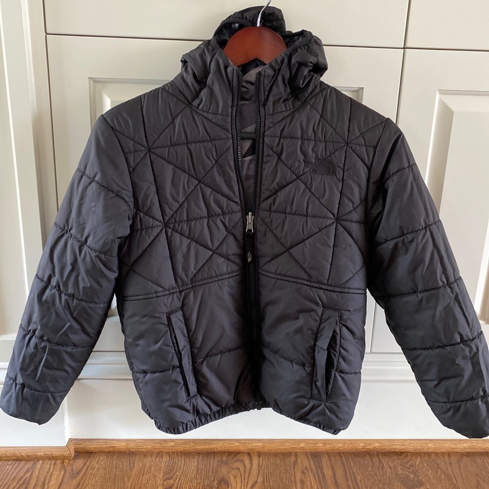 The North Face reversible boys hooded puffer